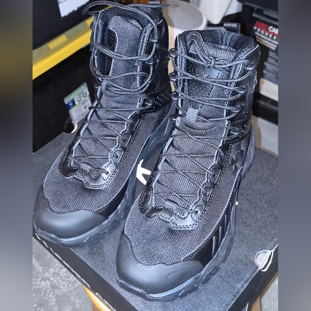 Under Armour Black Tactical Men's Boots Size 8.5 Wide - Picture 3 of 7